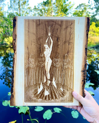 The Ashes Make Her Beautiful wood engraving