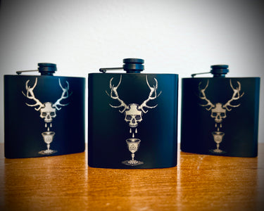 The Chalice engraved flask