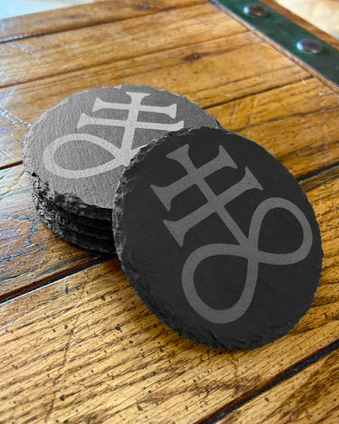 Leviathan Cross slate coaster (SAVE $5 on ANY 4)
