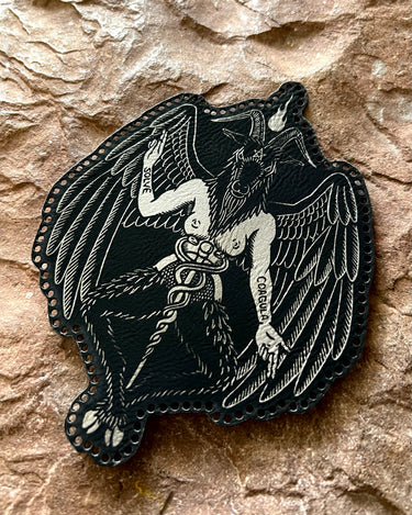 Baphomet leatherette patch