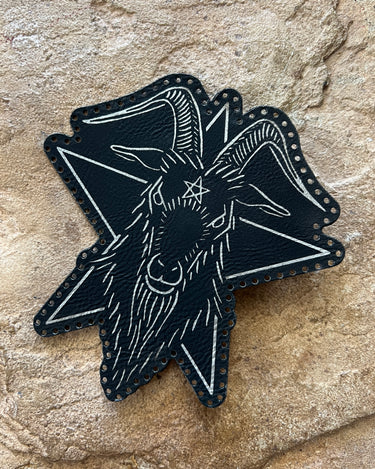 Baphomet logo leatherette patch