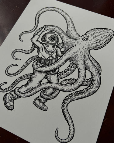 The Diver art print