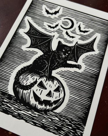 Bat Cat art print