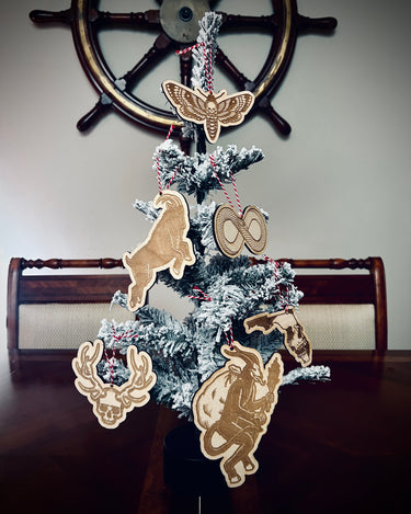 Antlered Skull ornament