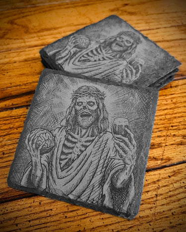 Happy Feaster slate coaster (SAVE $5 on ANY 4)